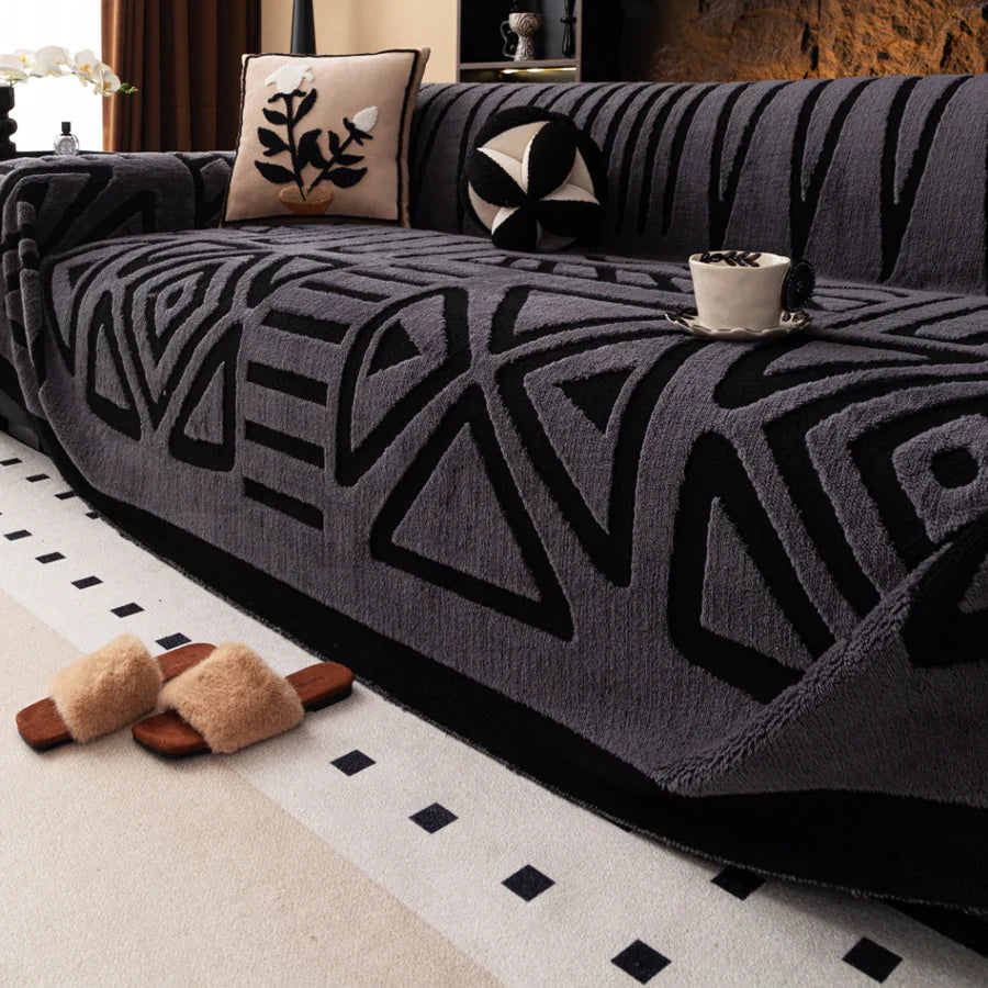 luxuriöser, rutschfester Sofaschoner im böhmischen Stil