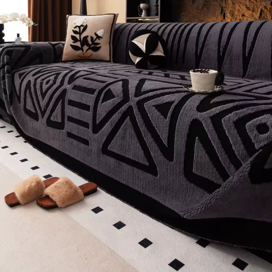 luxuriöser, rutschfester Sofaschoner im böhmischen Stil
