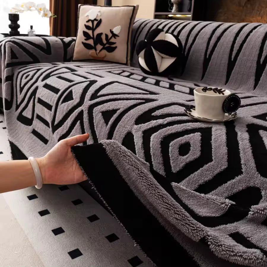 luxuriöser, rutschfester Sofaschoner im böhmischen Stil