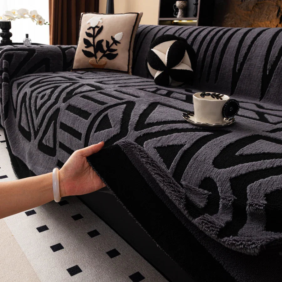 luxuriöser, rutschfester Sofaschoner im böhmischen Stil